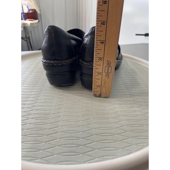 B.O.C Born Concept Clogs Size 8 Black Leather Slip On Comfort Casual Shoes Work - Picture 3 of 9